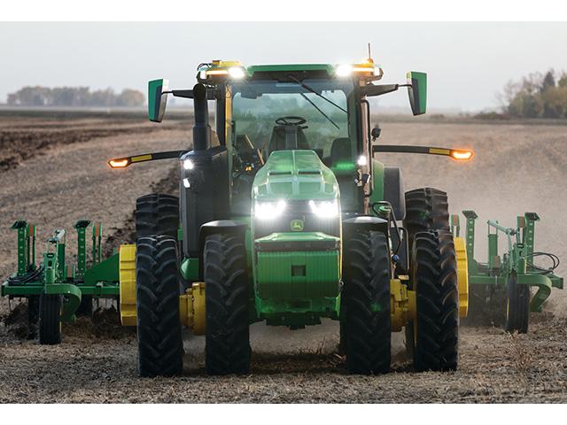 John Deere has announced a deal with Space X's Starlink to bring fast internet services to new and existing machines across the United States and Brazil. (Photo courtesy of John Deere)