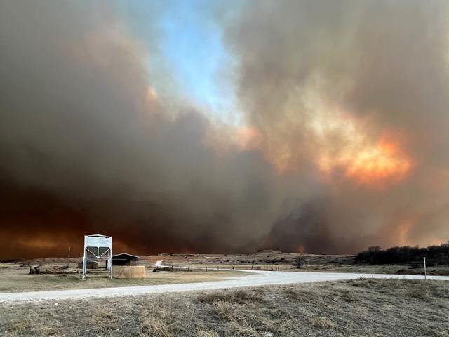 A wildfire recently cut through the Hale Cattle Company near Miami, Texas. (Photo courtesy of Jett Hale)