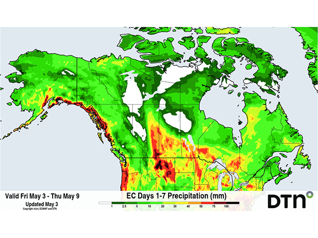 Caption: Despite a more active pattern in April that brought some needed precipitation to some areas, drought conditions based upon the Palmer Drought Index suggest drought is still a big issue throughout most of the region. (Agriculture and Agri-Food Canada graphic)