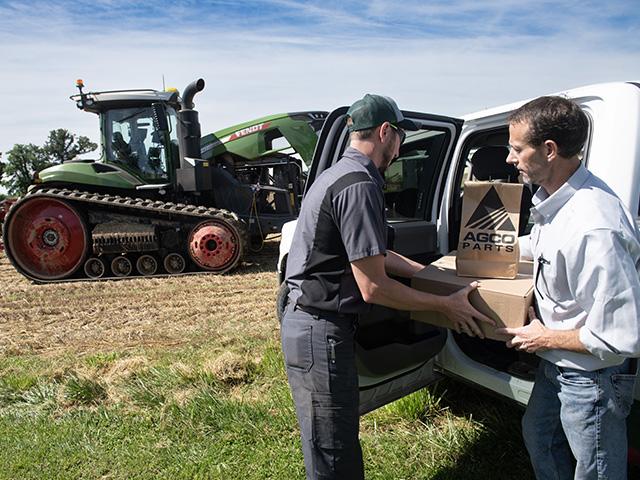 AGCO's AgRevolution dealership will deliver in-stock repair and service parts to its technicians in the field in as little as two hours. (DTN/Progressive Farmer photo by Joel Reichenberger)