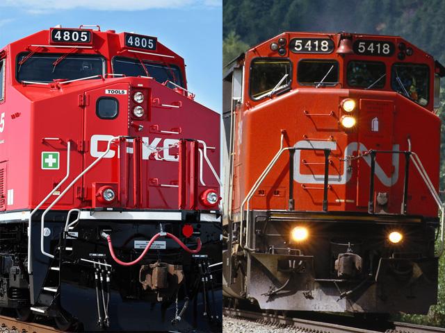 As the Canadian Pacific Kansas City and Canadian National railways have not reached a contract resolution with the union workers, the Canadian government announced it would intervene in a work stoppage affecting the country. This triggered a strike notice given Friday by the union to start action Aug. 26. (Photos courtesy of CPKC and CN)