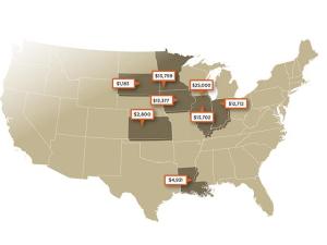 Recent Farmland Sales in Illinois, Indiana, Iowa, Kansas, Louisiana, Minnesota, South Dakota