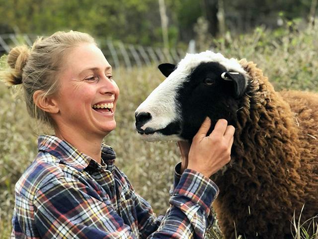 Beginning farmer Stennie Nelson of Iowa is a former graduate of Practical Farmers of Iowa's Savings Incentive Program. (Photo courtesy of Practical Farmers of Iowa)