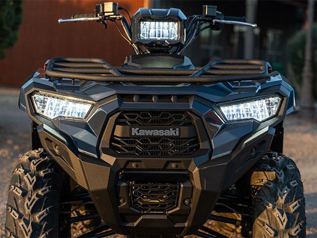 The Brute Force 450 is Kawasaki's newest member of its Brute Force family. With a liquid-cooled 443 cc engine and 225 pounds of cargo capacity, the $6,699 450 4x4 brings good value to farm and ranch work. (Photo courtesy of Kawasaki)