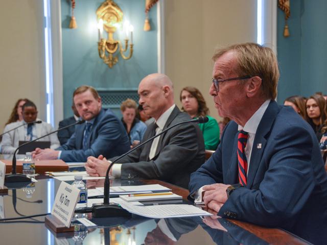 Kip Tom, right, testifies before a House panel on China and national security risks in March 2024. (DTN file photo by Chris Clayton)