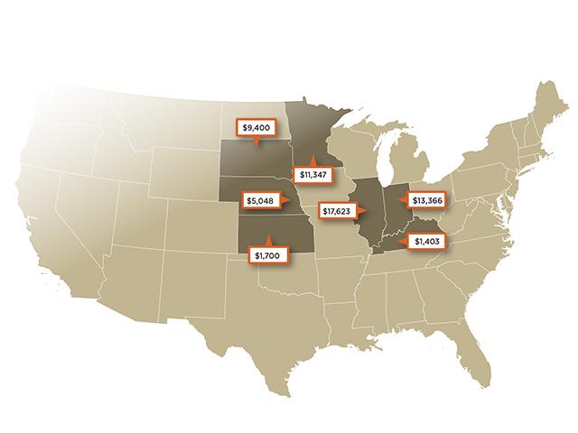 Per Acre Prices (Progressive Farmer graphic)