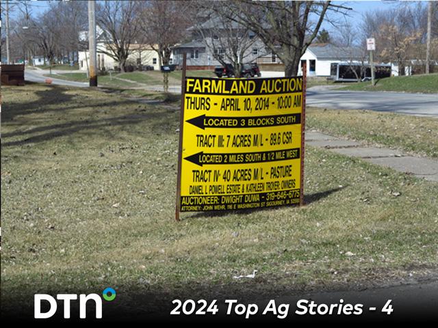 No-sales started popping up at auctions last spring, which occurs when bidding doesn't reach a buyer's reserve price, and they become more common in the fall. (DTN file photo)