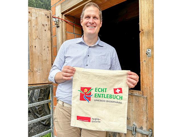 Andreas Wyss says Swiss consumers know where products come from because government certification labels are attached to the packaging. (Greg Lamp)