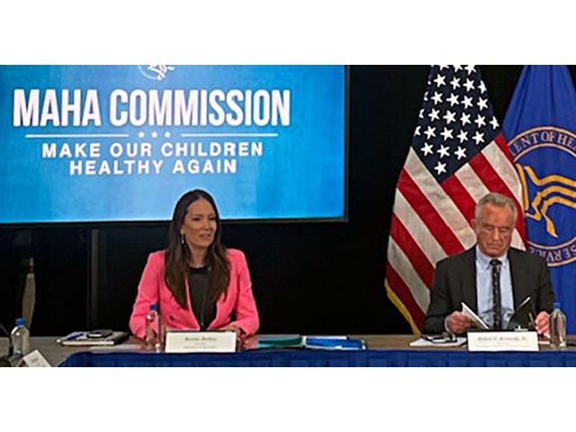 Agriculture Secretary Brooke Rollins sits with Health and Human Services Secretary Robert F. Kennedy Jr., as they release a series of health and food recommendations set by the Make America Healthy Again Commission. After agricultural backlash in May, the report tones down specific criticisms of pesticides and the EPA's science. (DTN image by Jerry Hagstrom)