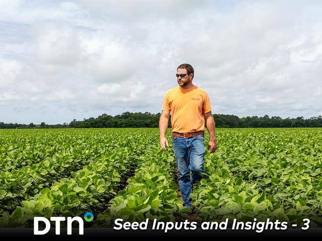Alex Harrell, of Leesburg, Georgia, began to focus on soybean singulation after taking a closer look at pod counts when walking his fields. (Photo by David Parks)