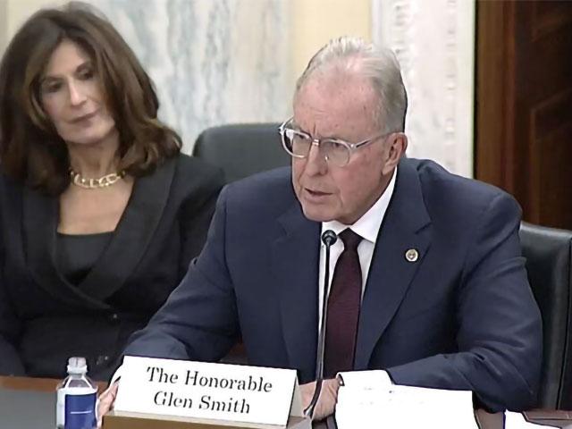 Glen Smith, President Trump's nominee to be Agriculture undersecretary for rural development, testifies Wednesday before the Senate Agriculture Committee. (Image from livestream)