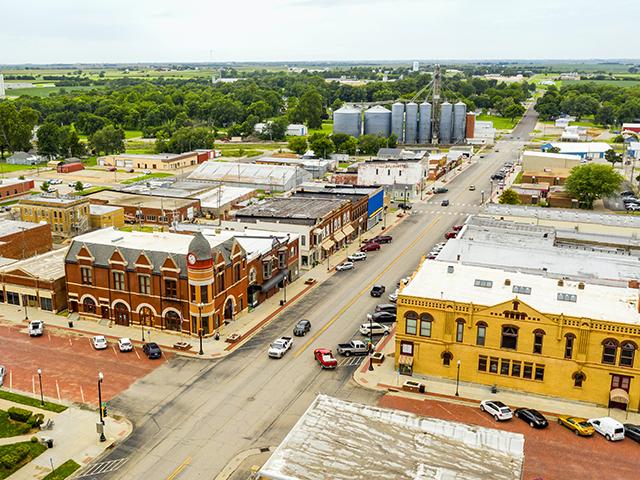 Farm Belt Tightens, Main Street Adjusts