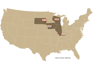 Recent Farmland Sales in Illinois, Iowa, South Dakota, Wisconsin