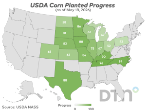 Crop Progress: Corn 76% Planted, Soybeans 67% Planted, Winter Wheat Rated 27% Good to Excellent as of May 17
