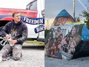 Iowan Paints Freedom Rock Annually to Honor Those Who Have Served