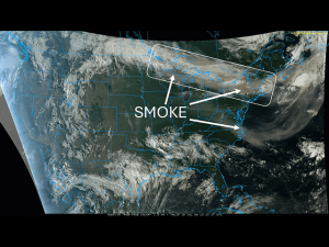 Wildfire Smoke Spreading Through Great Lakes, Mid-Atlantic and Northeast