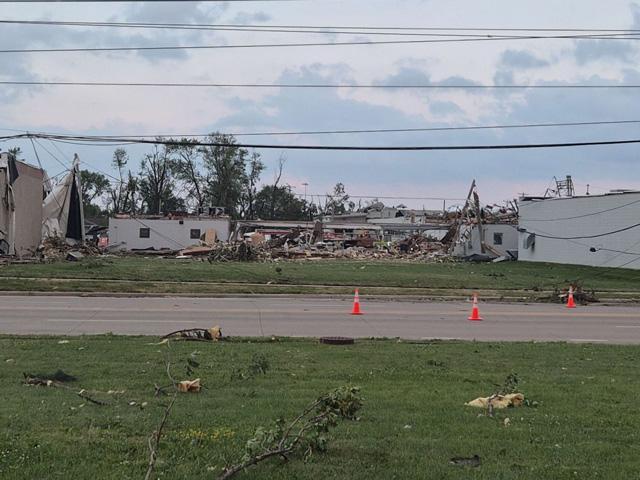 Scenes like this were common near Appleton and Menasha, Wisconsin, after a strong tornado tore through these areas Monday afternoon. (NWS image)
