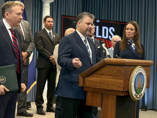 Matt Frostic, National Corn Growers Association first vice president and a corn farmer from Applegate, Michigan, said at a press conference that if fertilizer companies succeed, so do farmers. (DTN photo by Jake Zajkowski)