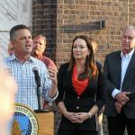 Rep. Zach Nunn, R-Iowa, speaks at the 2026 Iowa State Fair, after a USDA data modernization listening session with Agriculture Secretary Brooke Rollins. Nunn was one of the first elected leaders to speak with the administration after Trump's beef import announcement, but Republican pressure to end the foreign beef plan failed. (Photo courtesy of USDA)